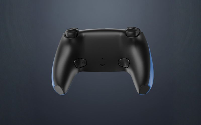 Tył kontrolera YAXO Hornet Fury Elite w kolorze czarnym z widocznymi dodatkowymi przyciskami