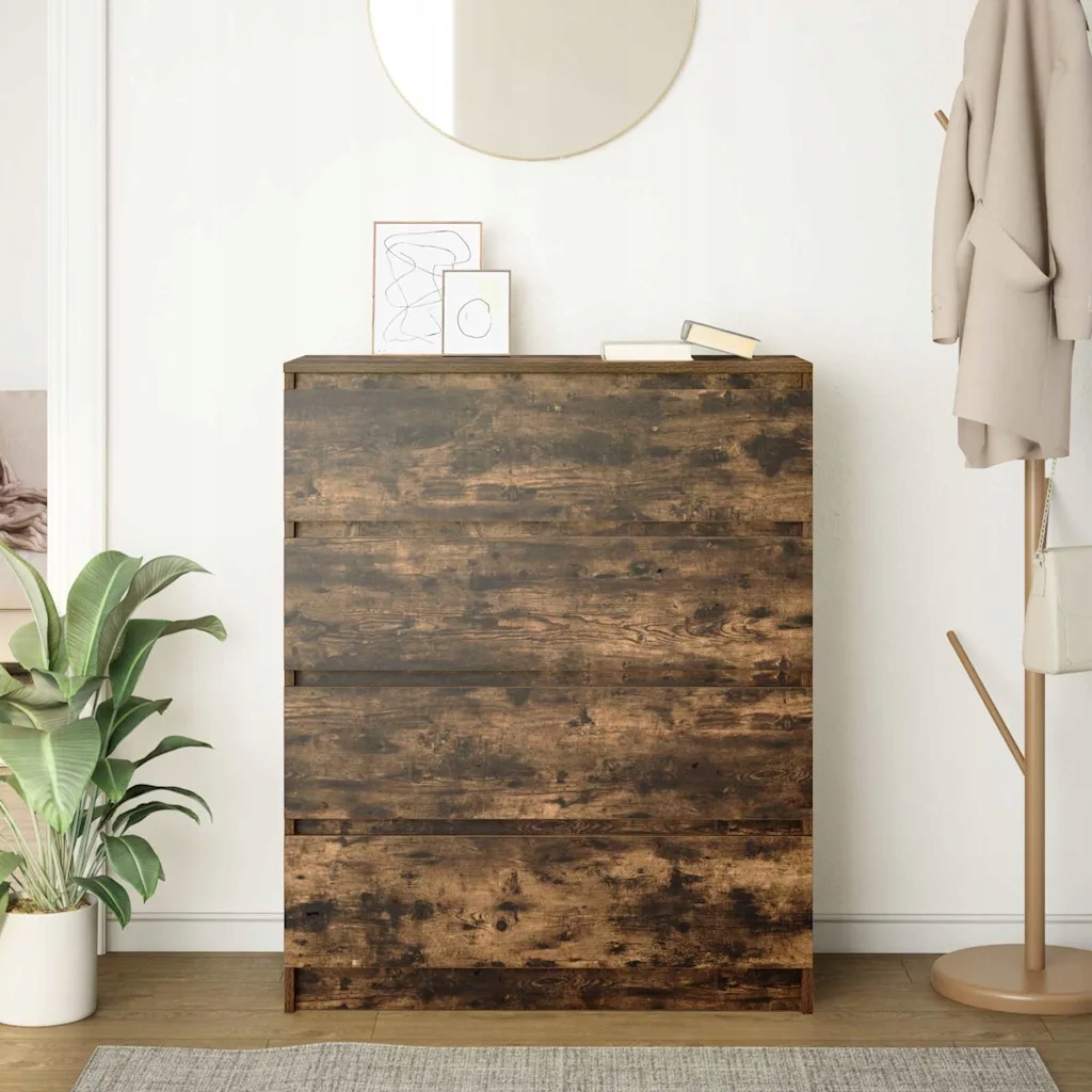 Komoda Dąb wędzony 80x35x99 cm – Eleganckie uzupełnienie Twojego wnętrza