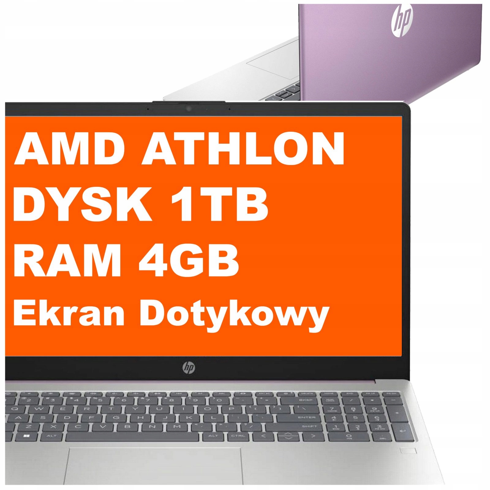 Laptop HP 15-fc AMD Athlon 4GB 1TB Radeon 610M HD Dotyk Win 11 Fioletowy – Idealny wybór dla każdego użytkownika