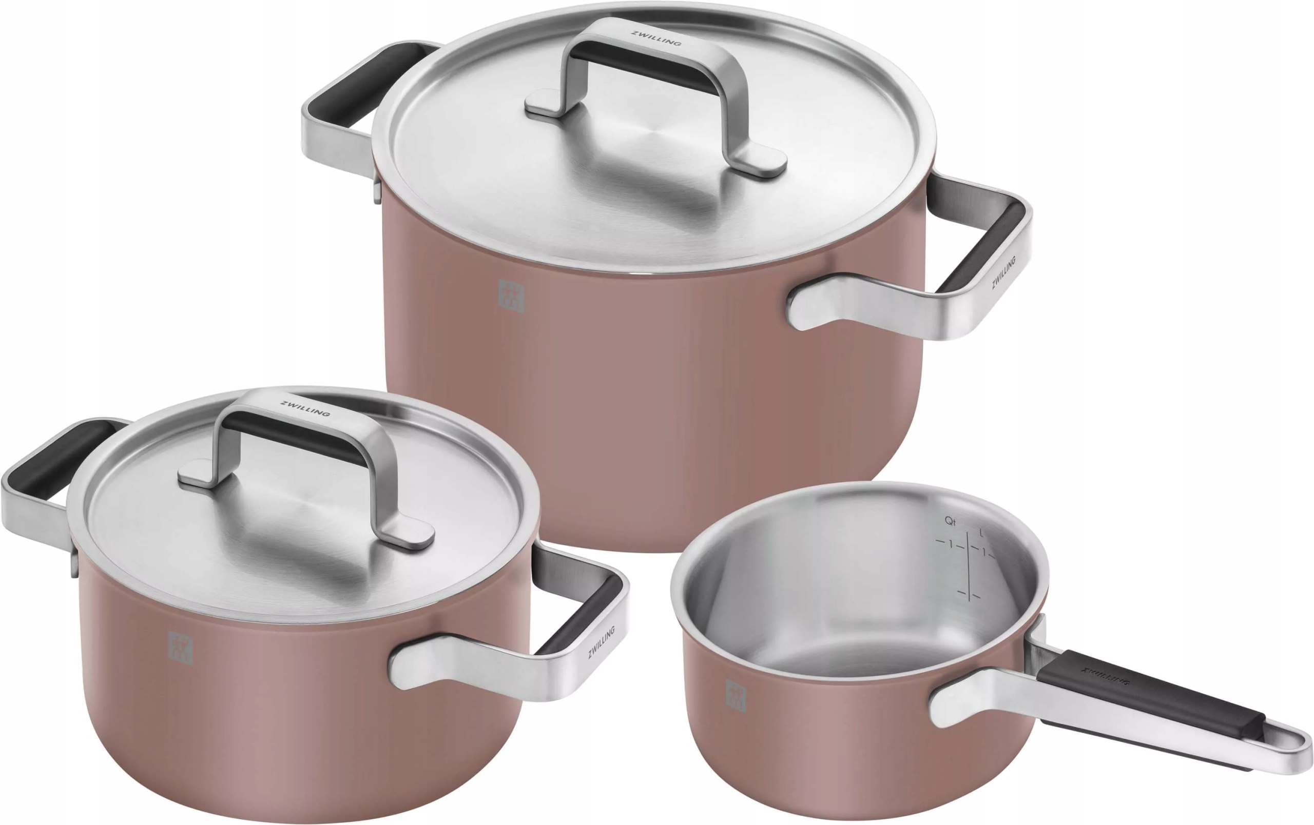 Zwilling PURE Zestaw 3 garnków ze stali nierdzewnej – Elegancja i funkcjonalność w Twojej kuchni