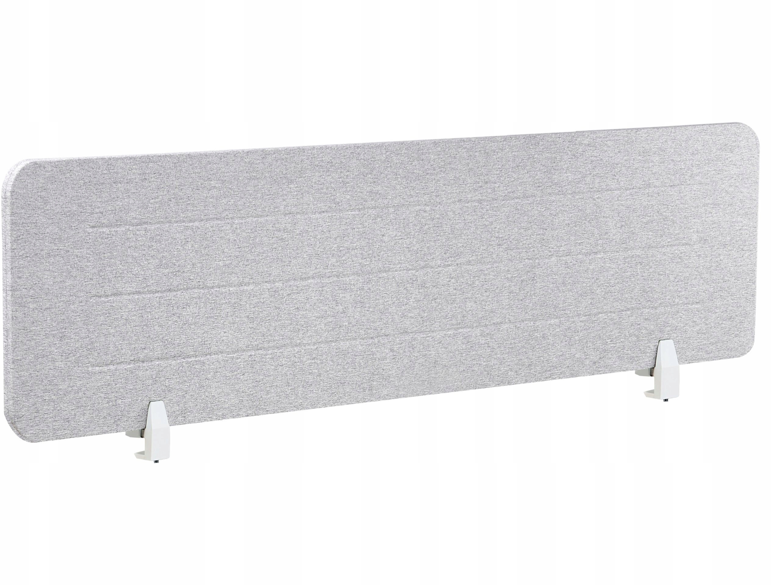 Przegroda na biurko 160 x 40 cm jasnoszara ZIGGY – Stylowe i funkcjonalne rozwiązanie do biura