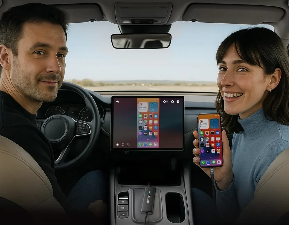 Bezprzewodowy Adapter Samochodowy Ottocast Mirror Touch dla Apple CarPlay – Nowa jakość w Twoim samochodzie