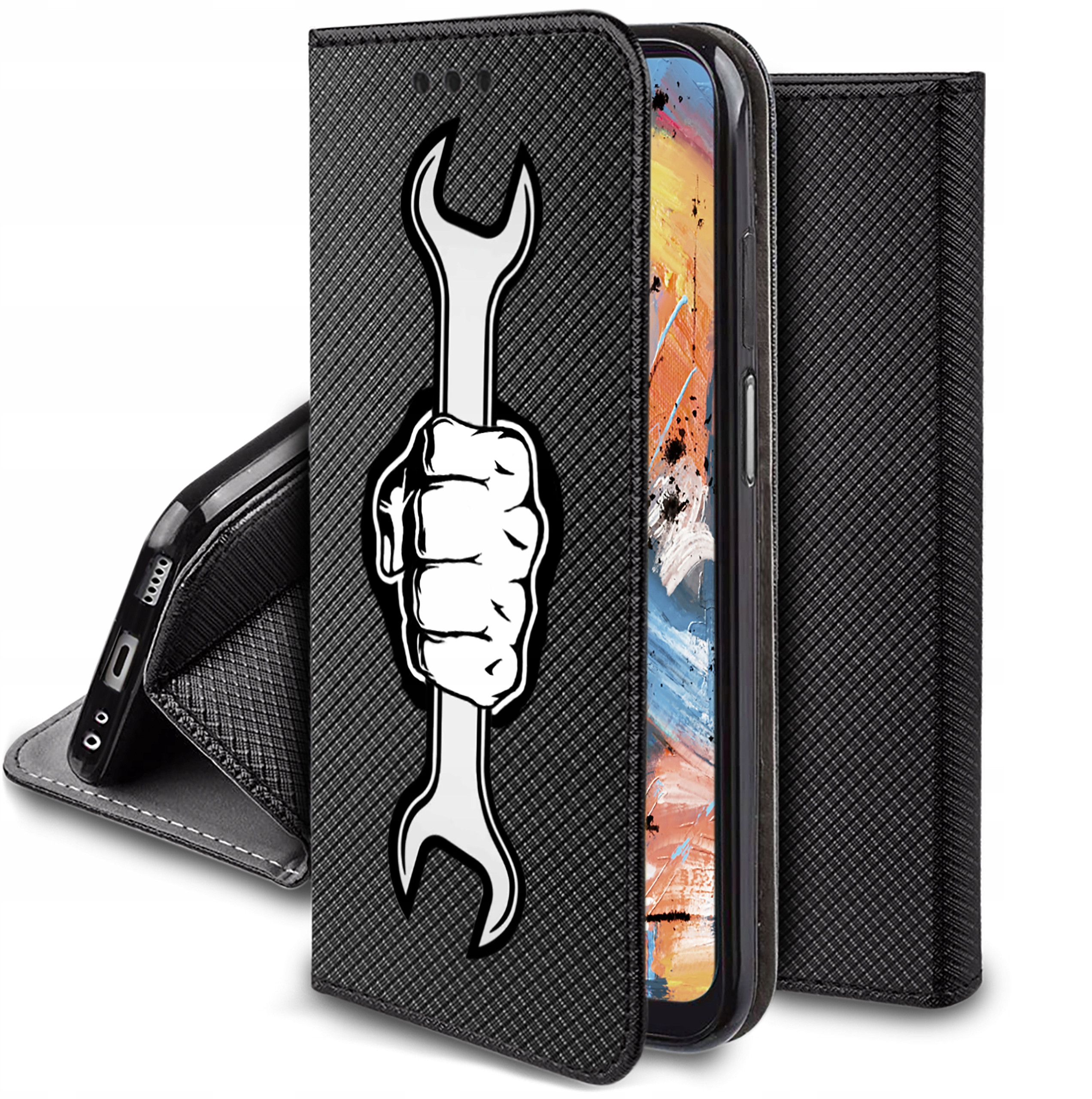 Etui do Tecno Spark 10 Pro MAGNET WZORY CASE PORTFEL + SZKŁO OCHRONNE 9H – Ochrona i styl w jednym