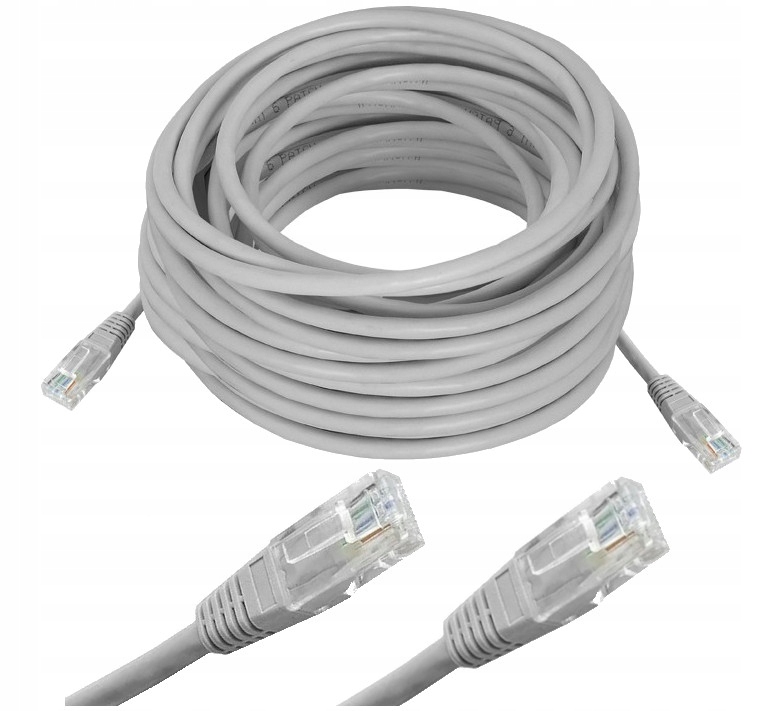 Kabel komputerowy sieciowy 1:1 8P8C patchcord CAT6E 20m – Wysoka jakość i niezawodność