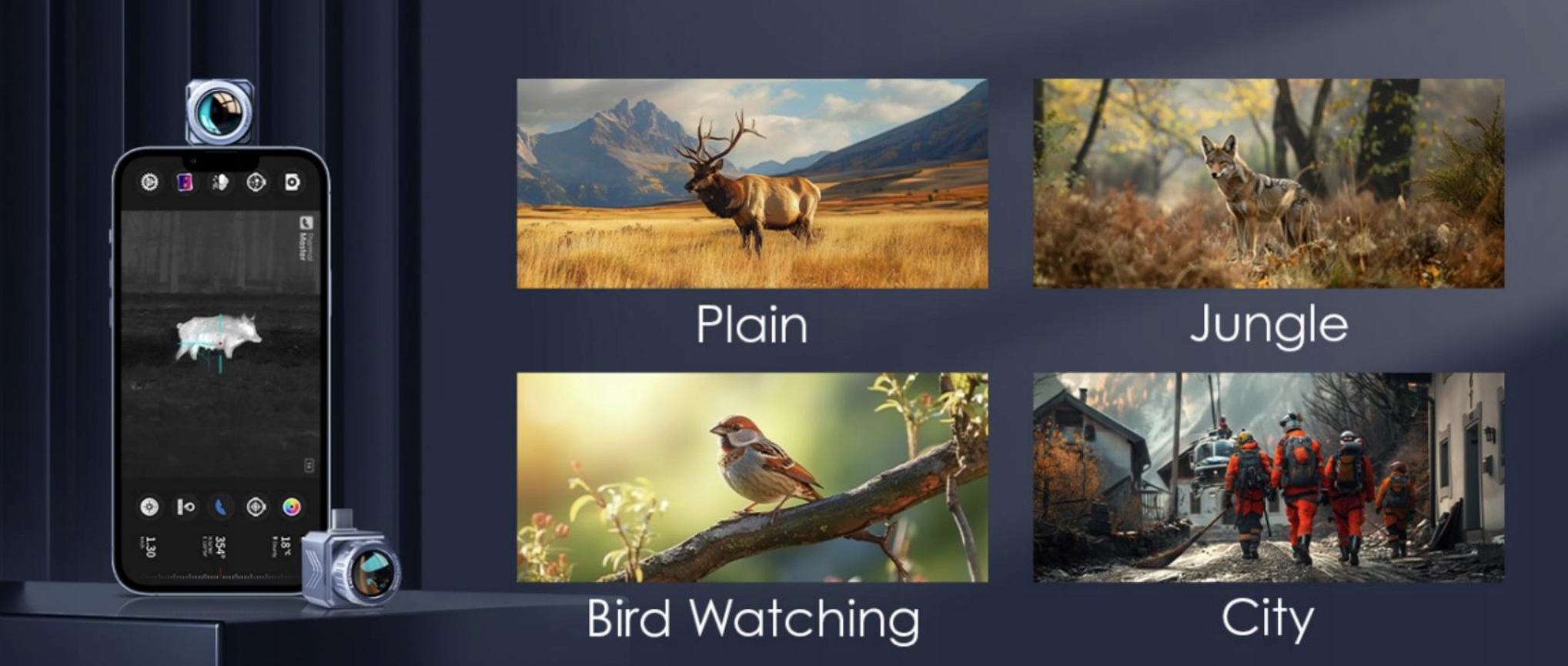 Zasięg wykrywania do 900 metrów - idealna do polowań i ratownictwa