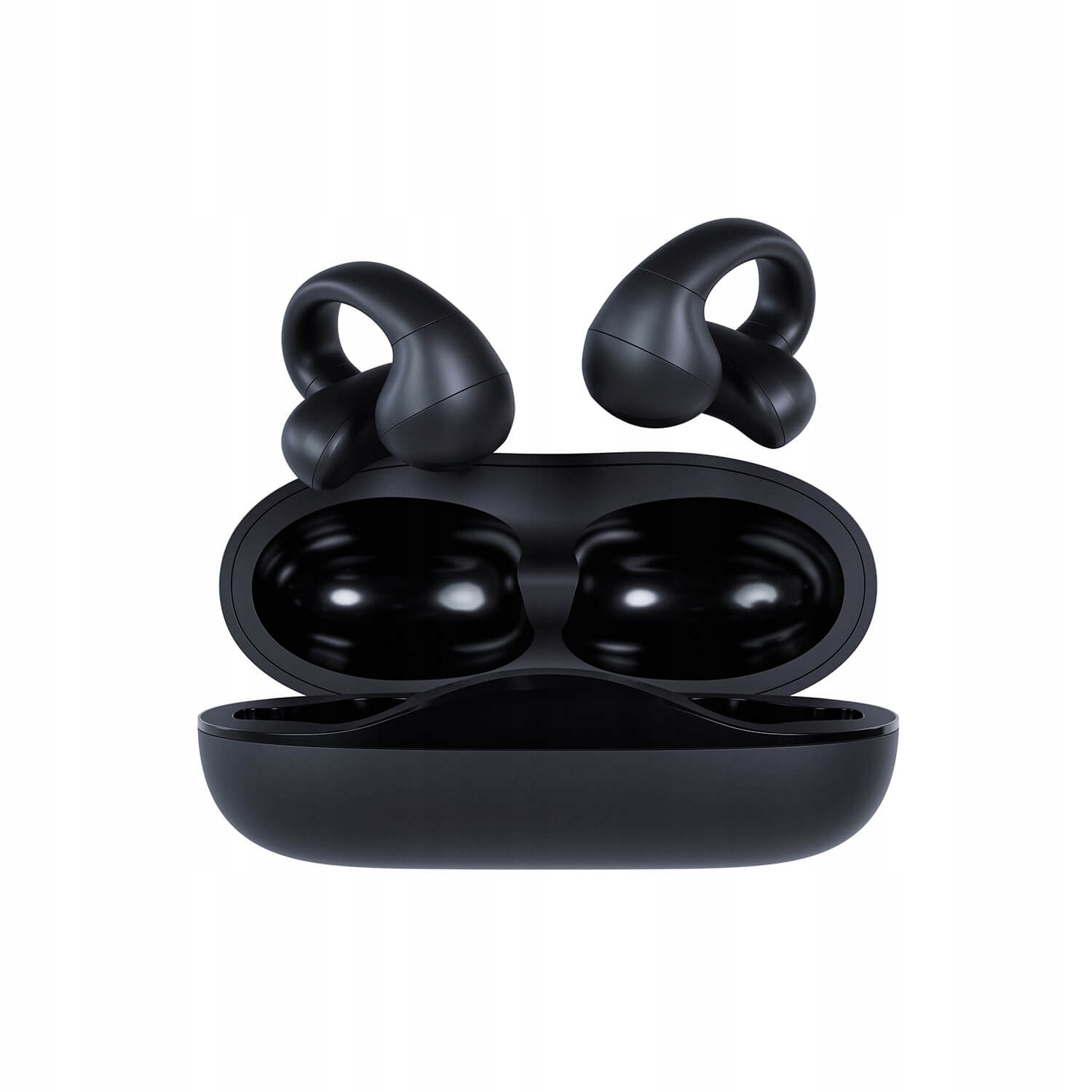Happy Plugs Clip - bezprzewodowe otwarte słuchawki douszne (black) – Muzyka w zasięgu ręki