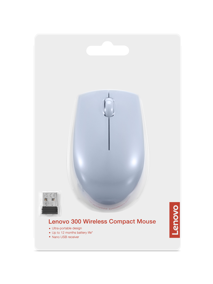 Mysz bezprzewodowa Lenovo Compact 300 (błękitna) – Idealne rozwiązanie dla każdego użytkownika