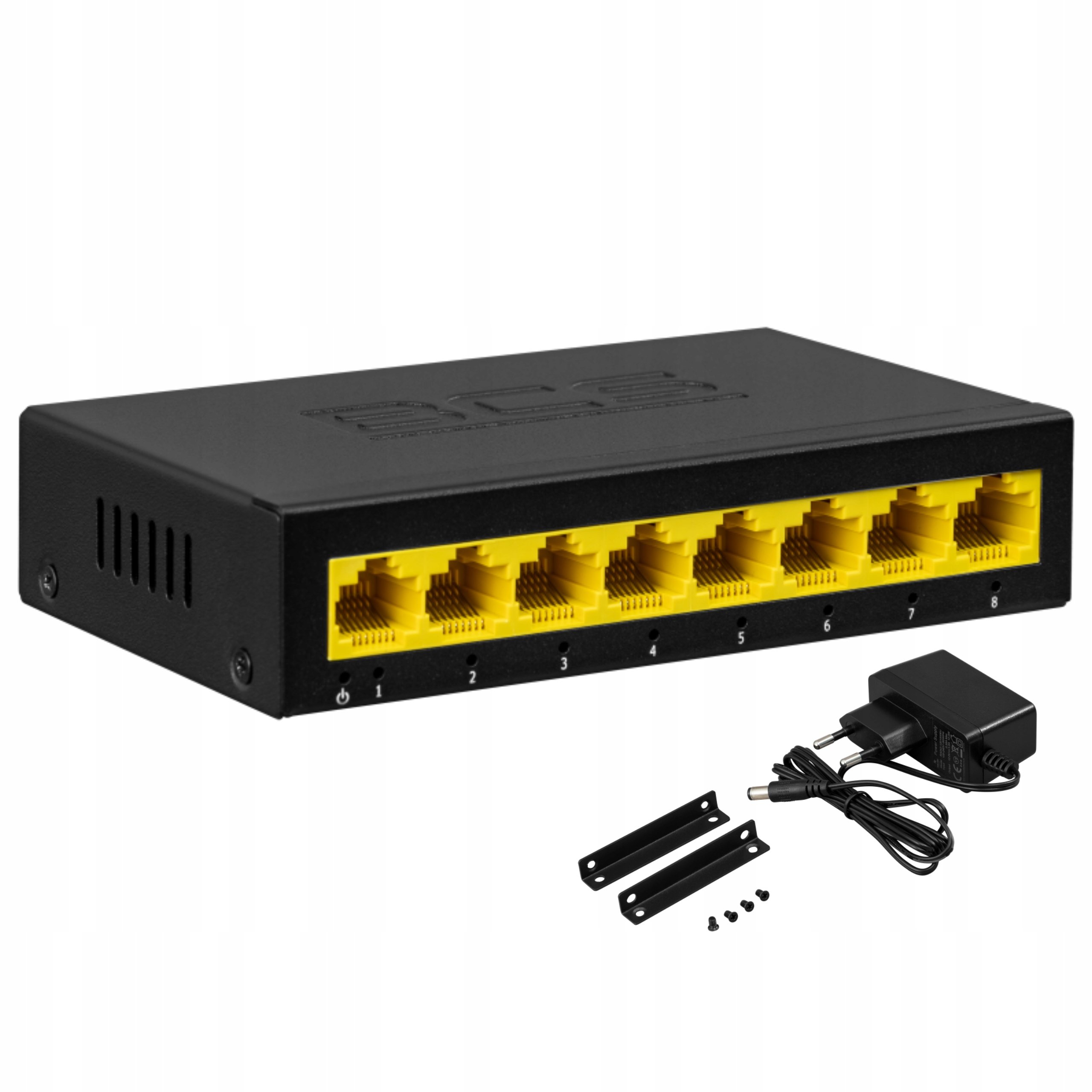 W zestawie: zasilacz i uchwyty do mocowania