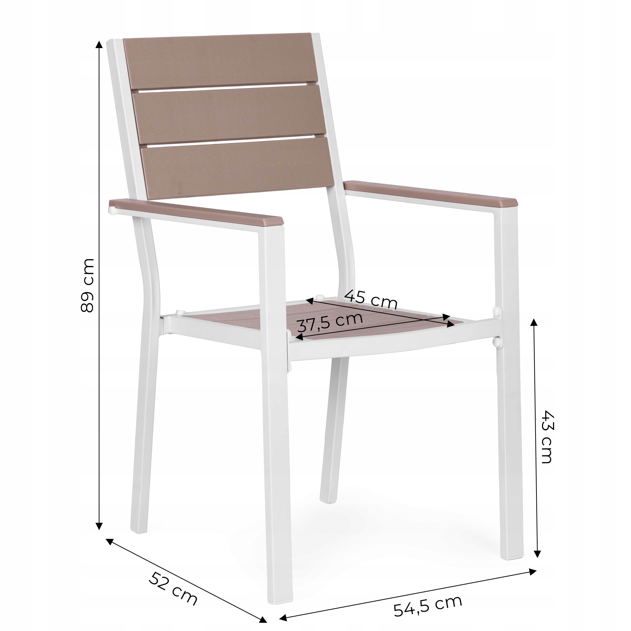 Wymiary i maksymalne obciążenie krzeseł