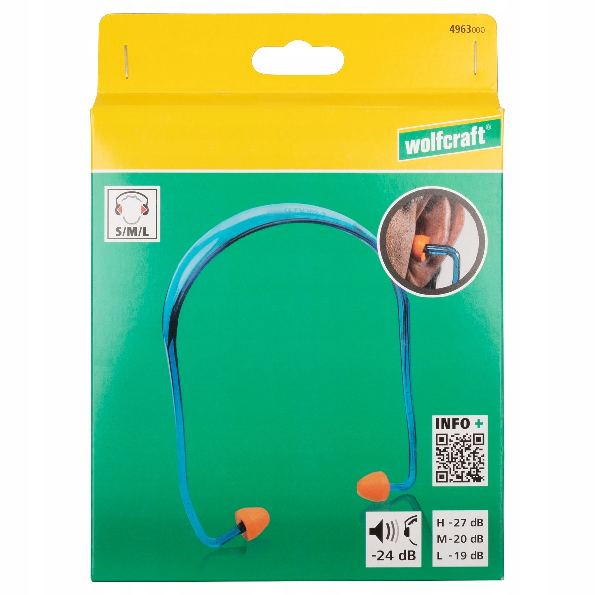 Właściwości tłumienia hałasu – SNR 24 dB