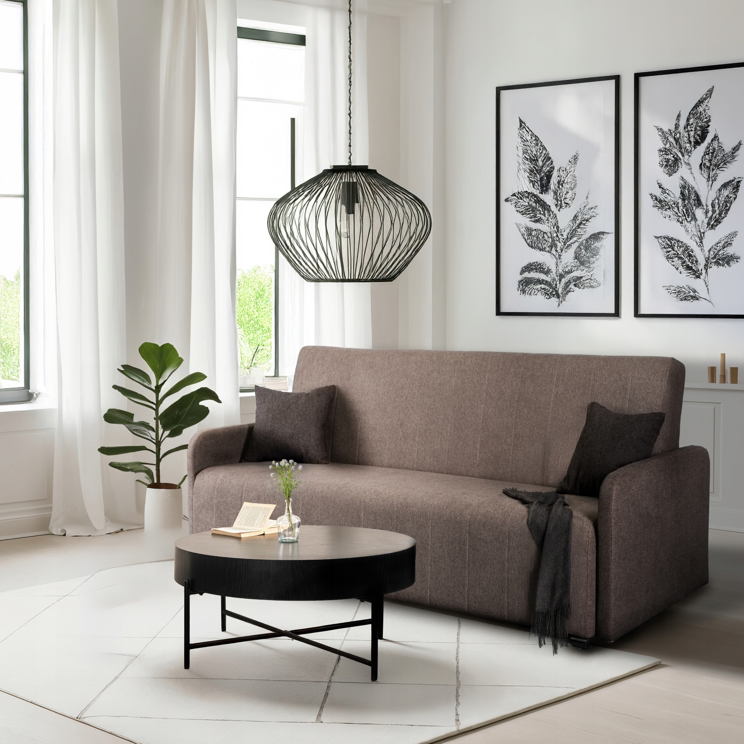 Wersalka Sofa Kanapa Rozkładana z Funkcją Spania Dwuosobowa Beżowa ASPEN – Komfort i styl w Twoim domu