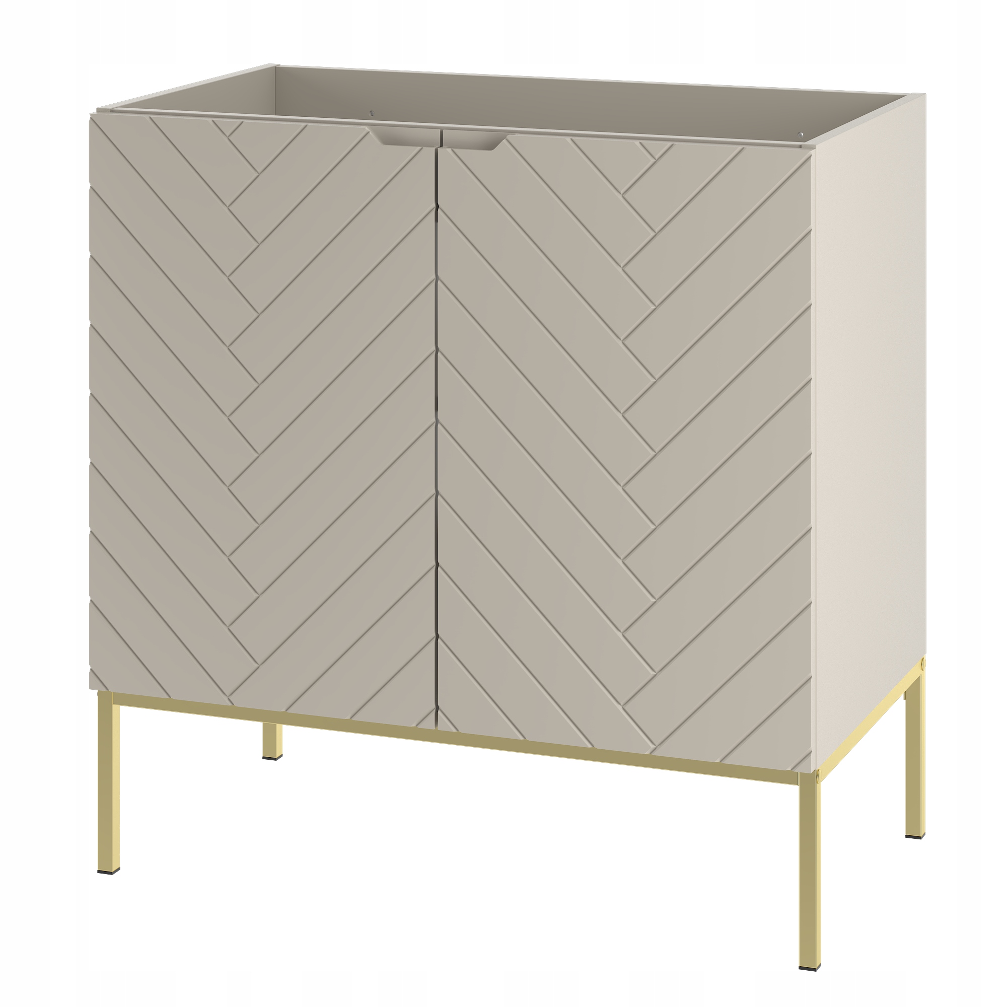 Kaszmirowa ryflowana szafka pod umywalkę 80 cm ASPEN-08 – Elegancja w Twojej łazience