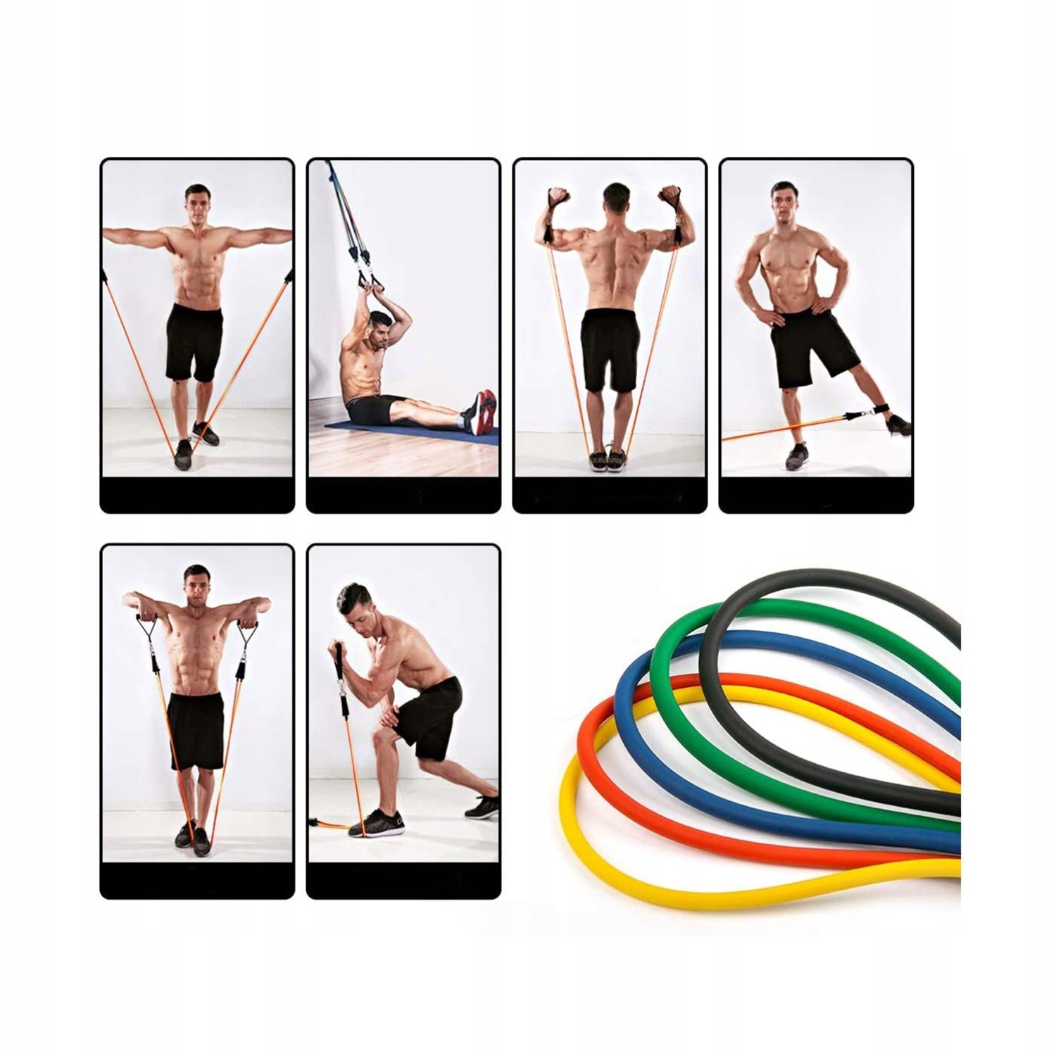 Zestaw 5 Gum Treningowych z Uchwytami TB2 – Rewolucja w Twoim treningu