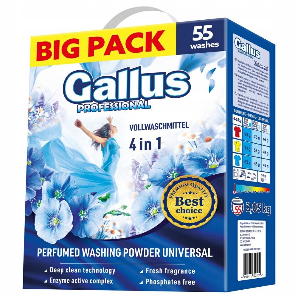 GALLUS PROFF. PROSZEK d/prania 3,05kg – Skuteczność i świeżość w każdym praniu