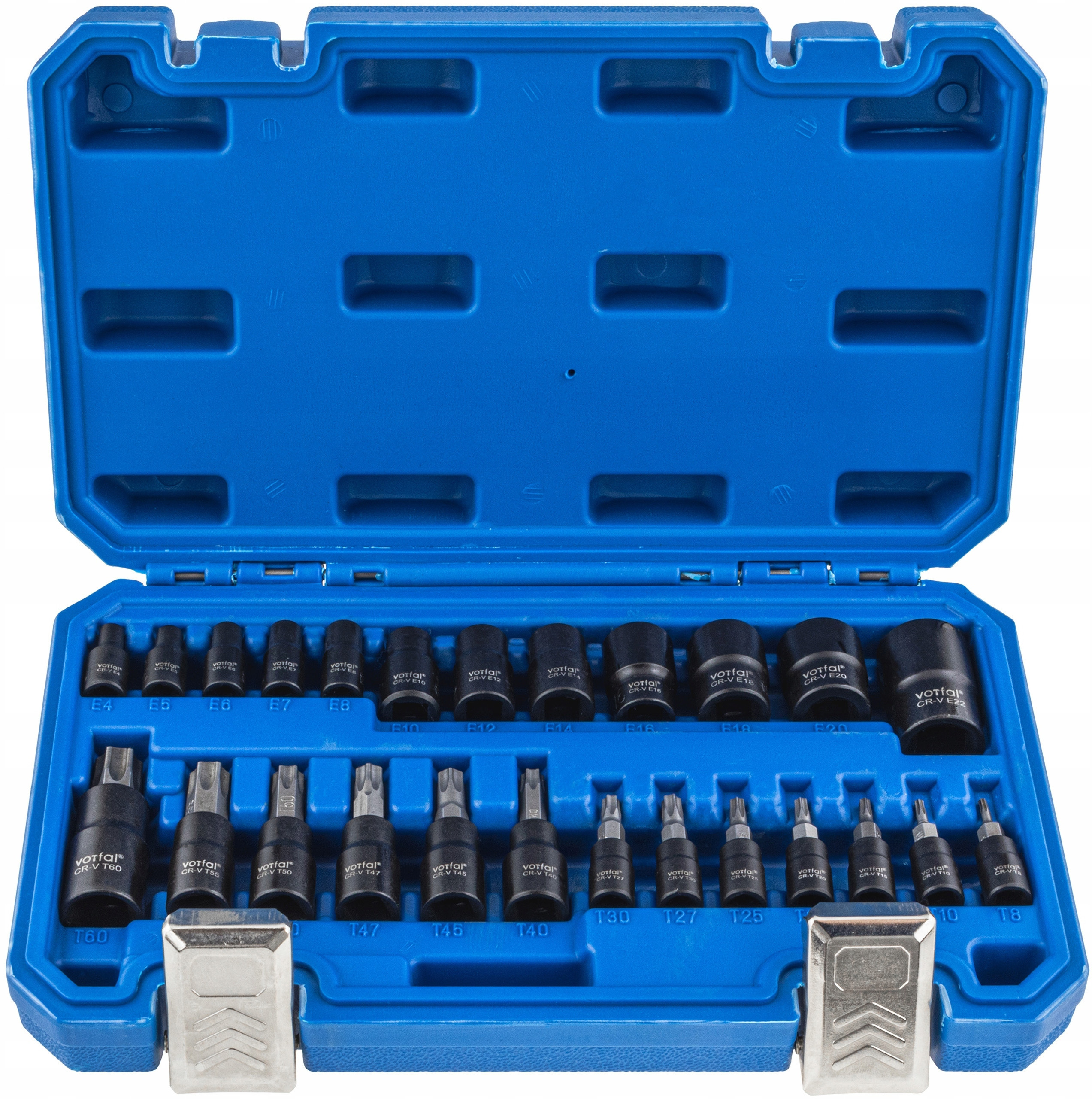 Klucze nasadowe TORX i E-TORX 1/4 3/8 1/2 zestaw 25 el. Falon-Tech – Niezbędne narzędzie dla każdego majsterkowicza