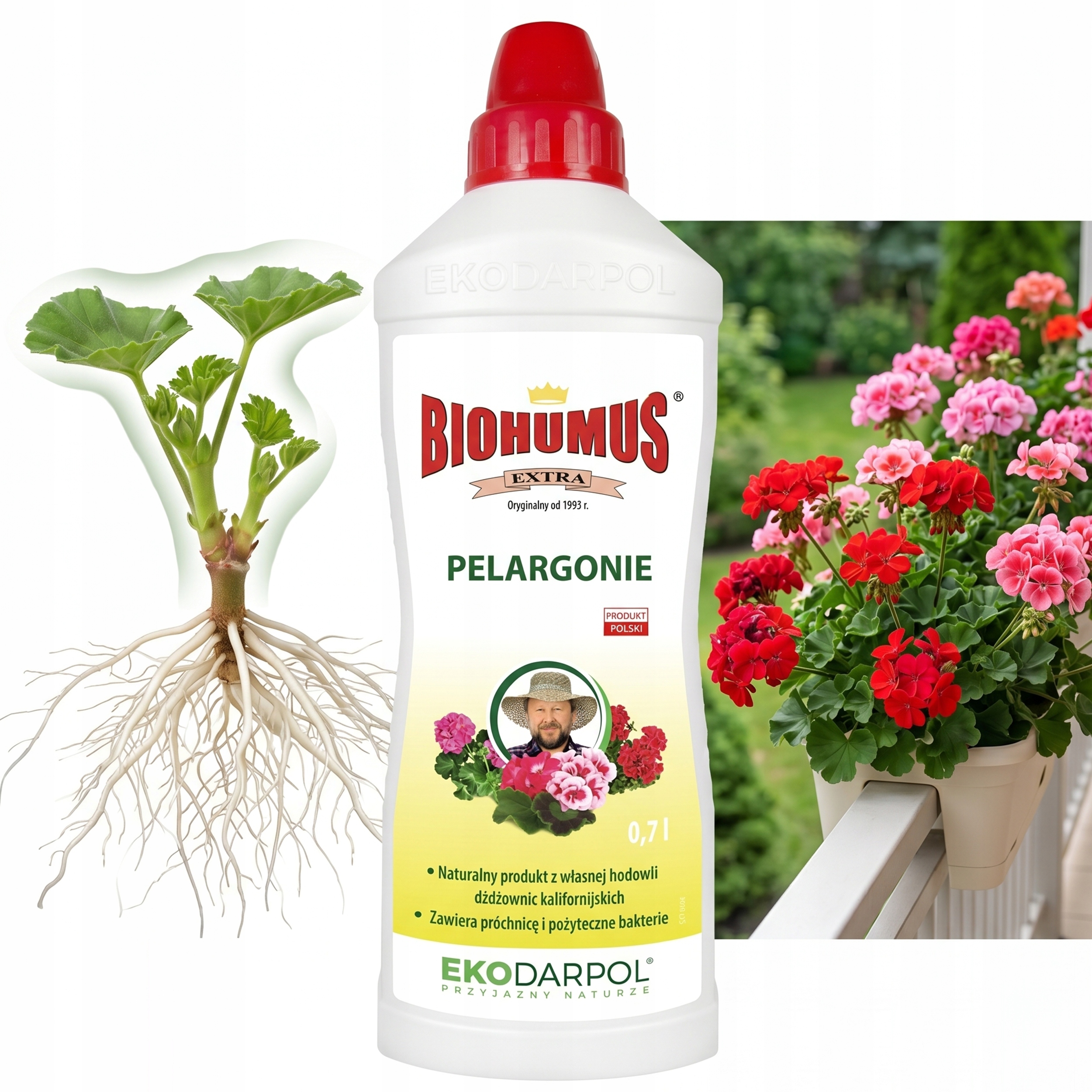 Biohumus Extra Pelargonia 0,7L* – nawóz do pielęgnacji pelargonii