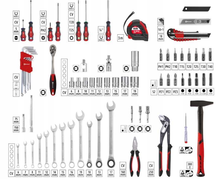 Zestaw narzędzi do różnorodnych zastosowań