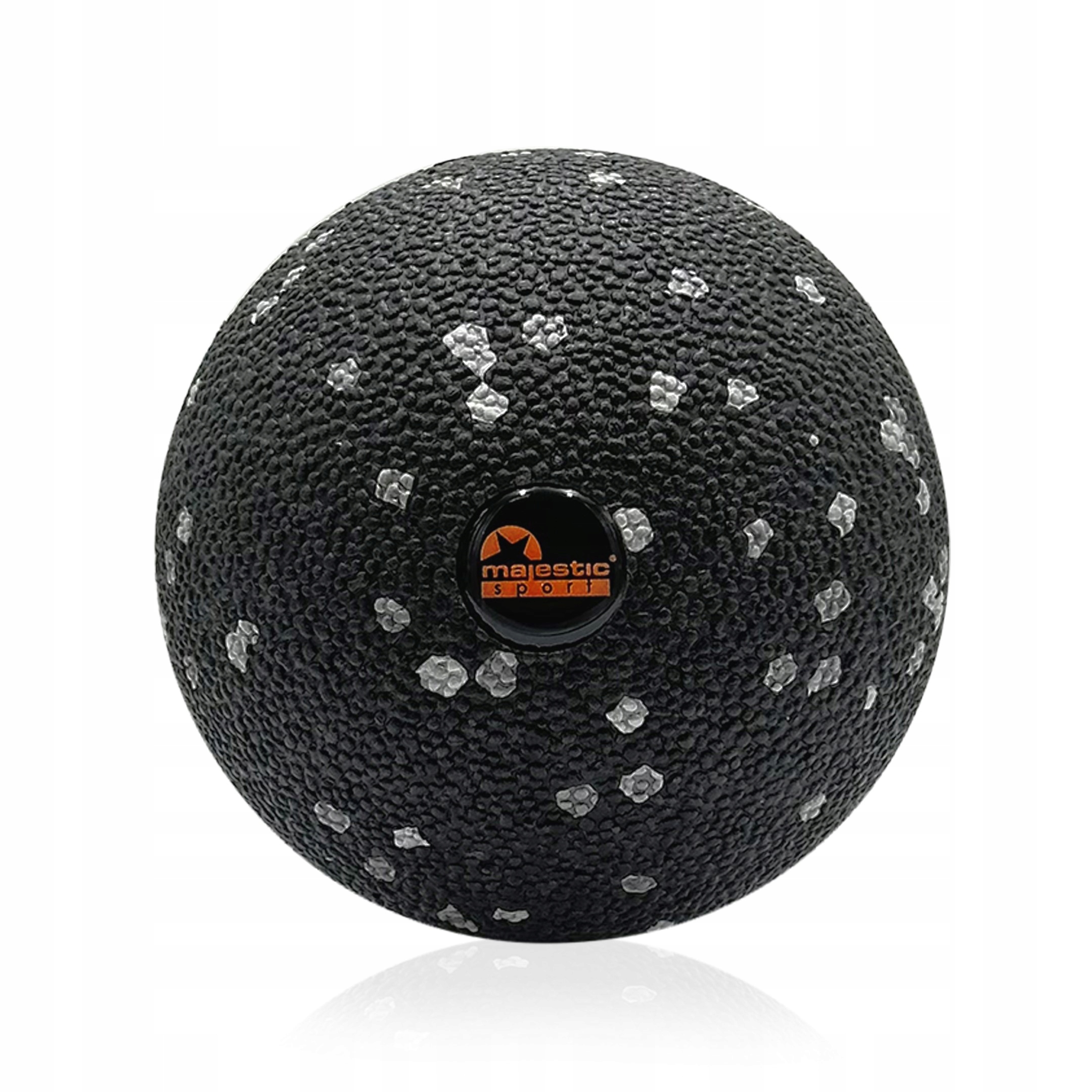 Piłka do masażu Majestic Sport TENSO MONO 8 cm czarno-szara – Twoje wsparcie w regeneracji