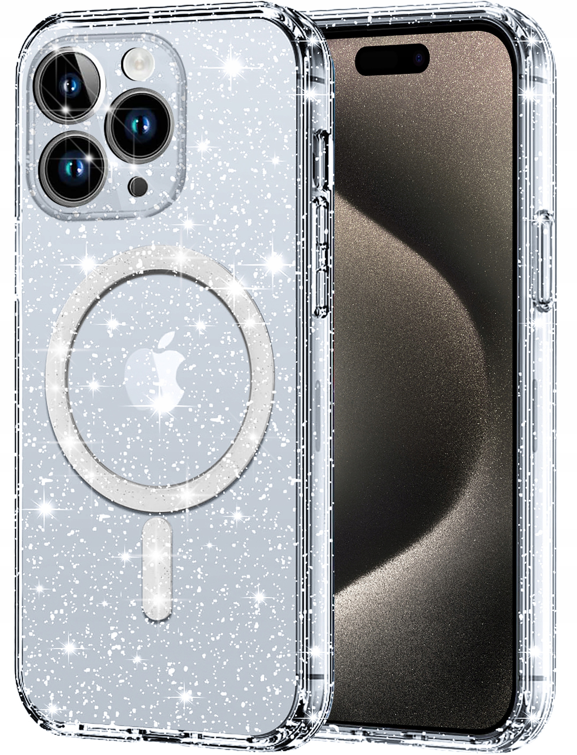 Etui do Apple iPhone 15 Pro BROKATOWE CLEAR CASE do MagSafe – Styl i ochrona w jednym