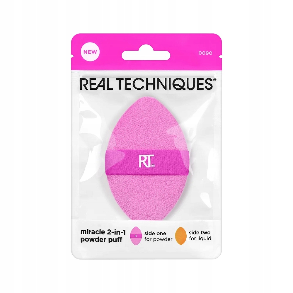 Real Techniques Miracle 2-In-1 Powder Puff – Idealny aplikator do pudru i podkładu