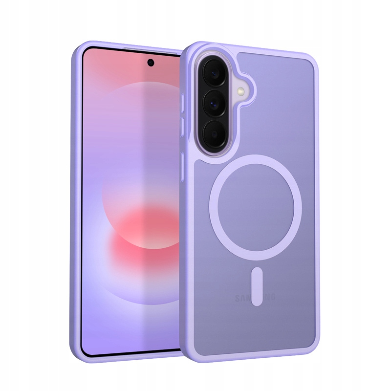 Crong Hybrid Matte Magnetic – Etui MagSafe dla Samsung Galaxy A36 / A37 w kolorze lawendowym
