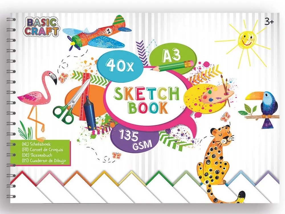 Szkicownik A3, 135 gsm, 40 kartek – Idealny dla młodych artystów