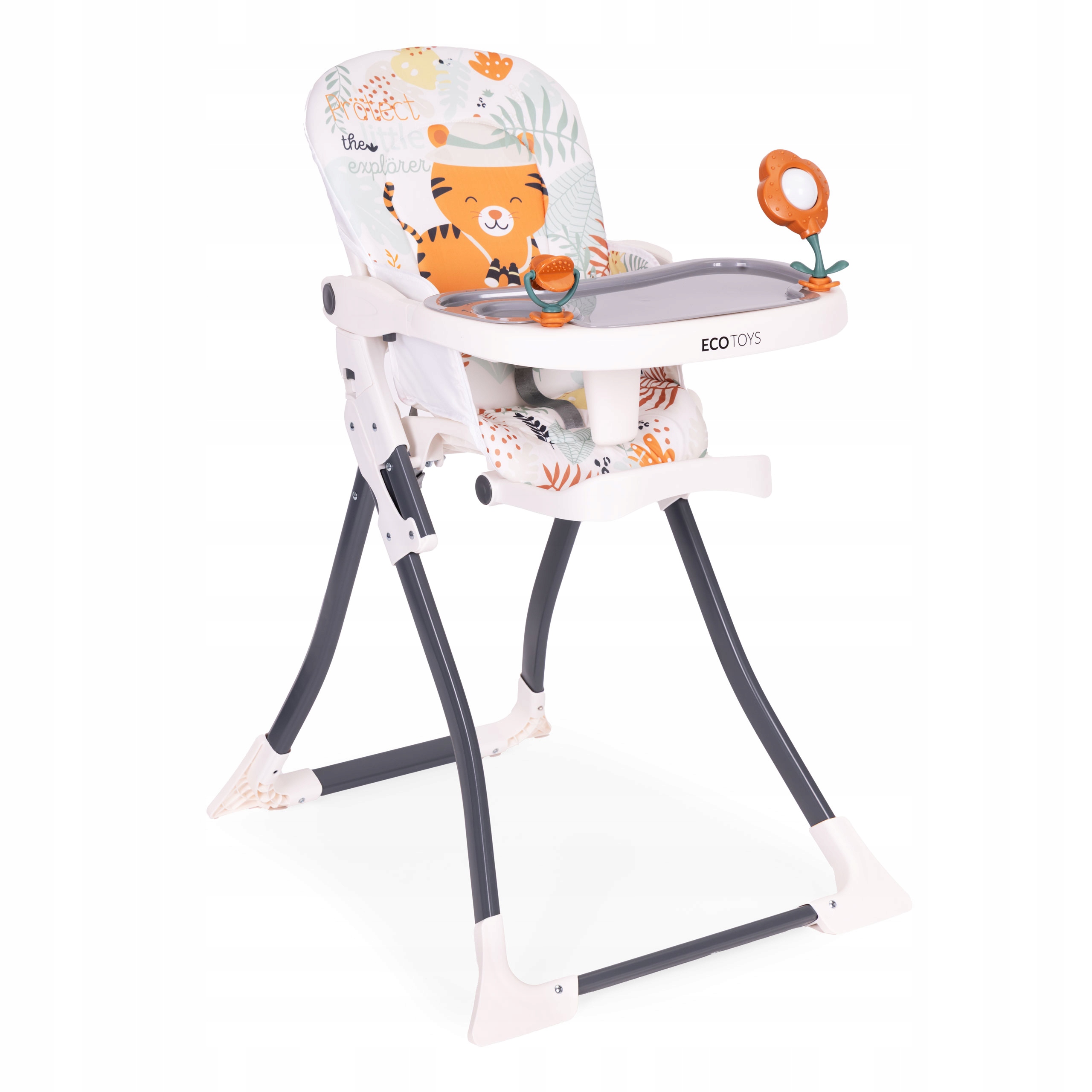 Fotelik krzesełko do karmienia dzieci składane + zabawki ECOTOYS – Idealny wybór dla Twojego malucha