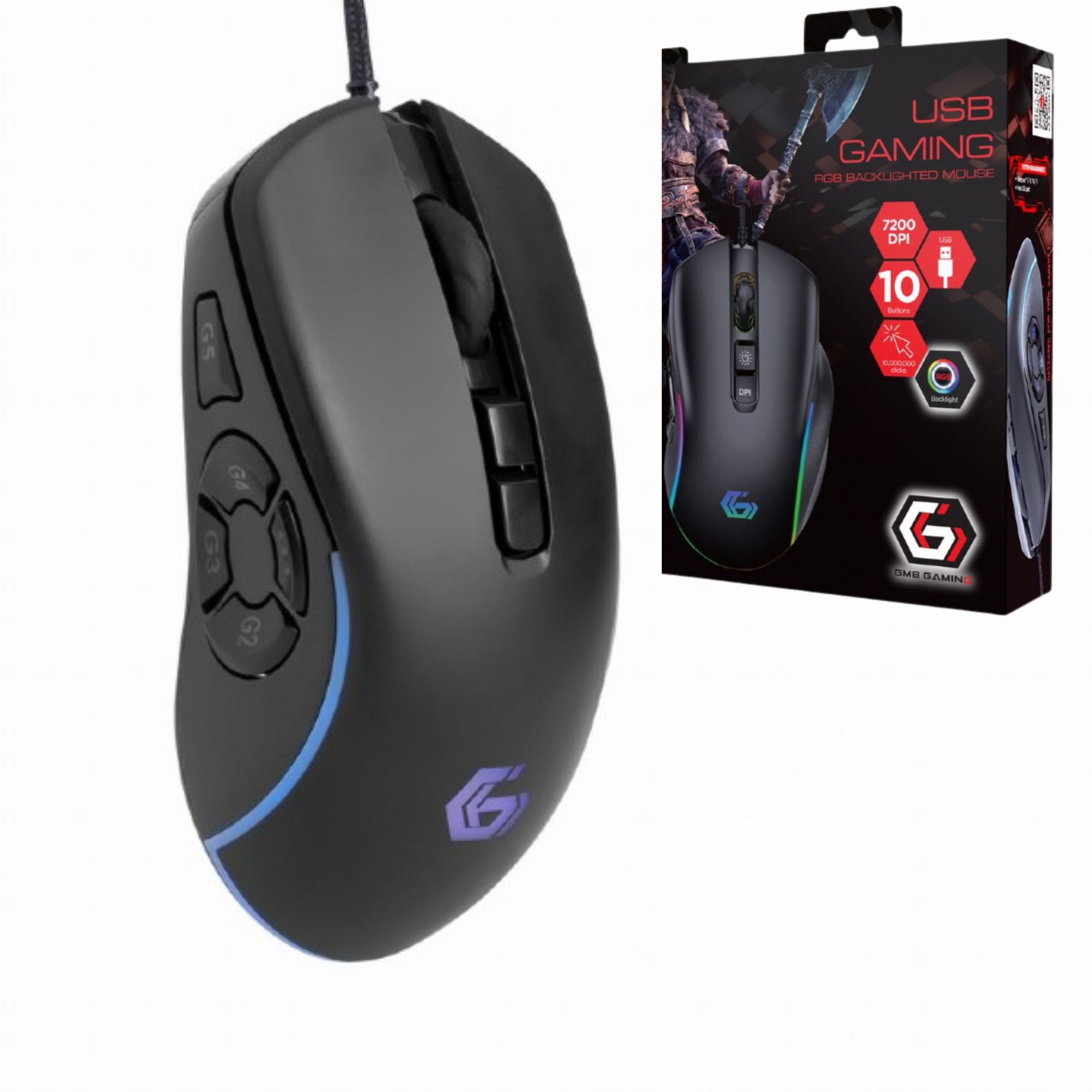 Podświetlenie RGB z 12 trybami