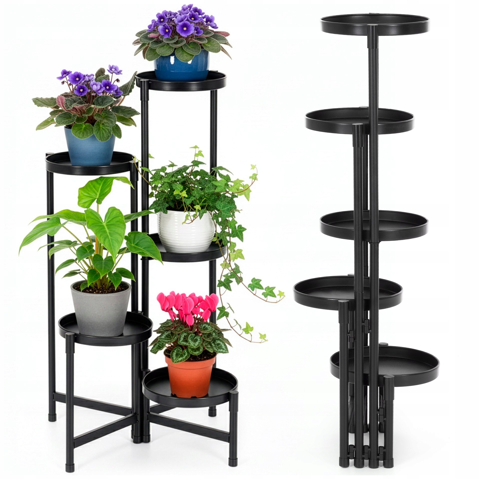 Wielopoziomowy design – 5 półek na rośliny i dekoracje