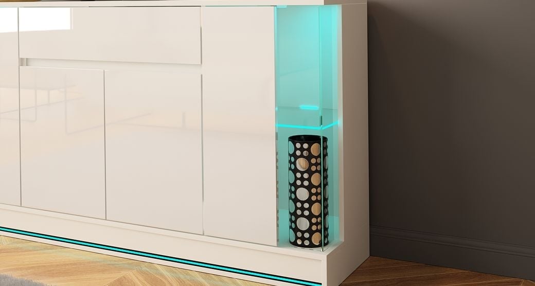 komoda-efecto-2-160cm-bialy-mat-polysk-led-rgb-stan-nowy