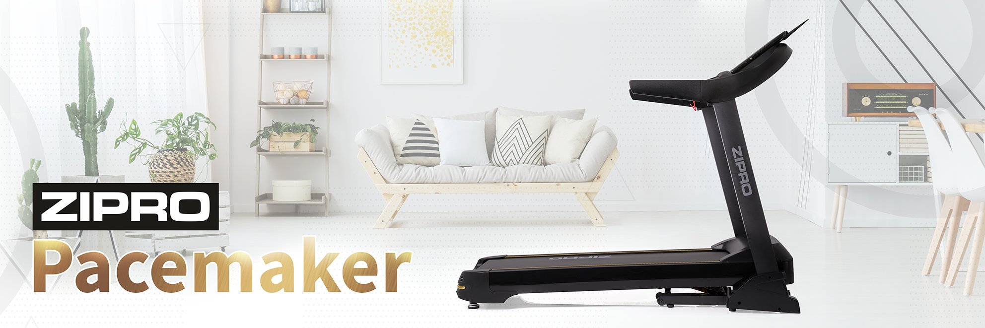 Bieżnia multimedialna Pacemaker black-gold Zipro