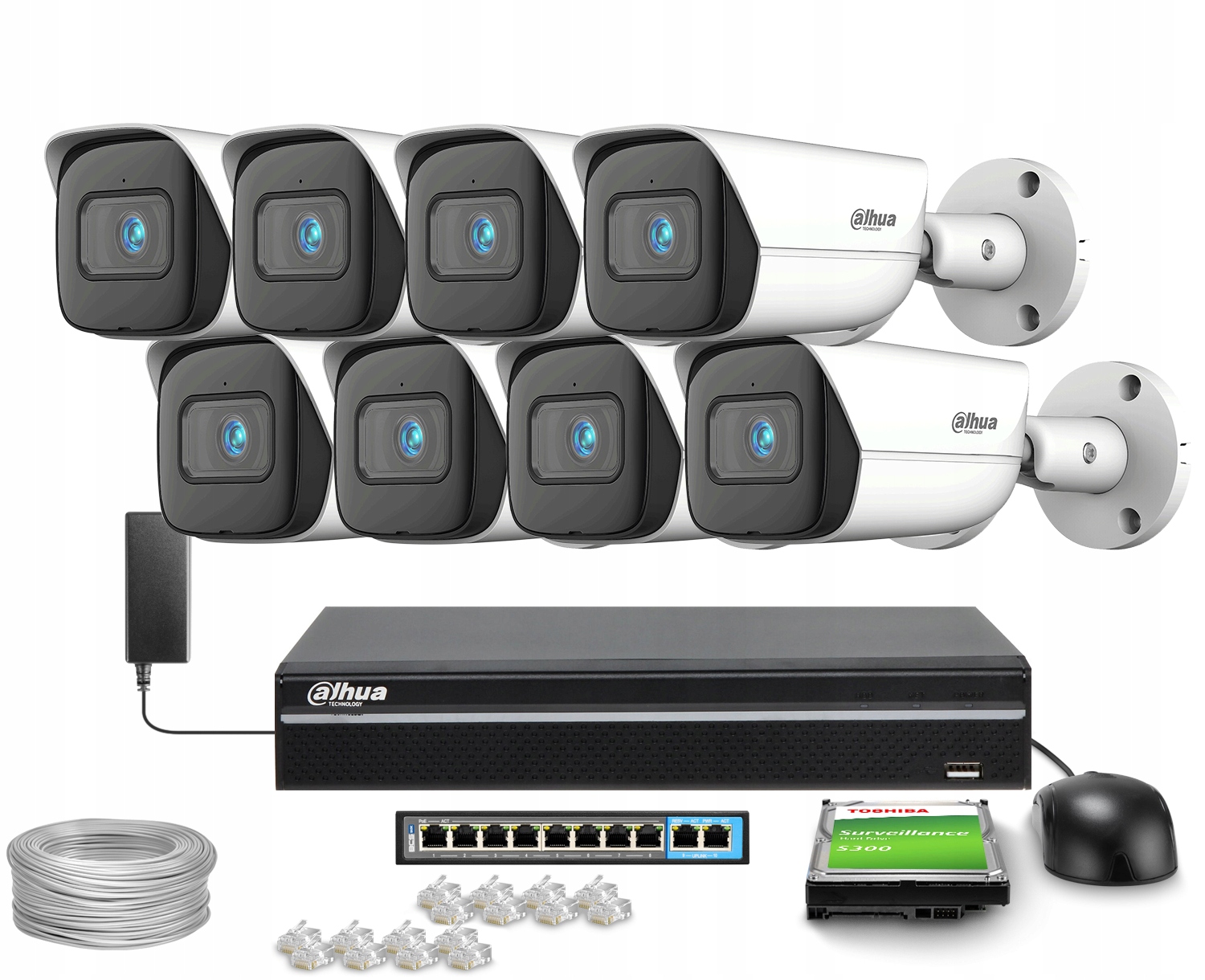 Zestaw do monitoringu 8x IPC-HFW3841E-AS-0280B-S2 – Kompleksowe rozwiązanie dla Twojego bezpieczeństwa