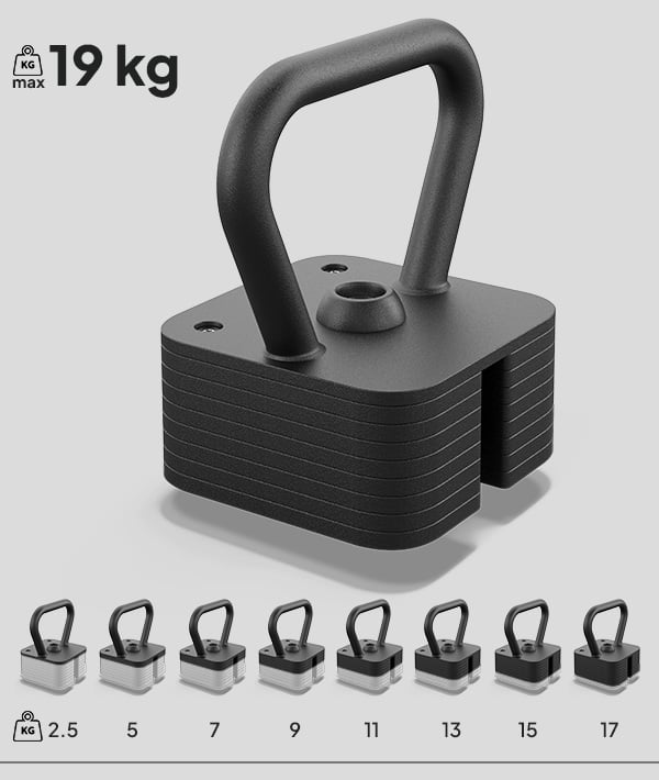 ZIPRO Kettlebell z regulacja obciążenia 19 kg