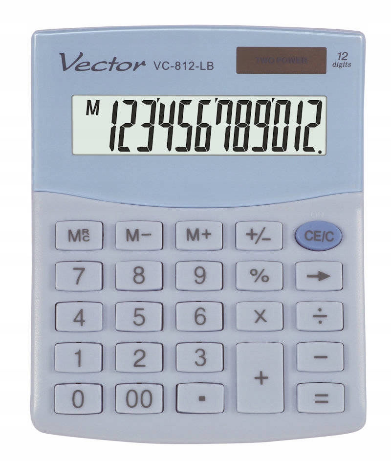 Kalkulator biurowy VECTOR KAV VC-812 LB – Twój niezawodny pomocnik w pracy