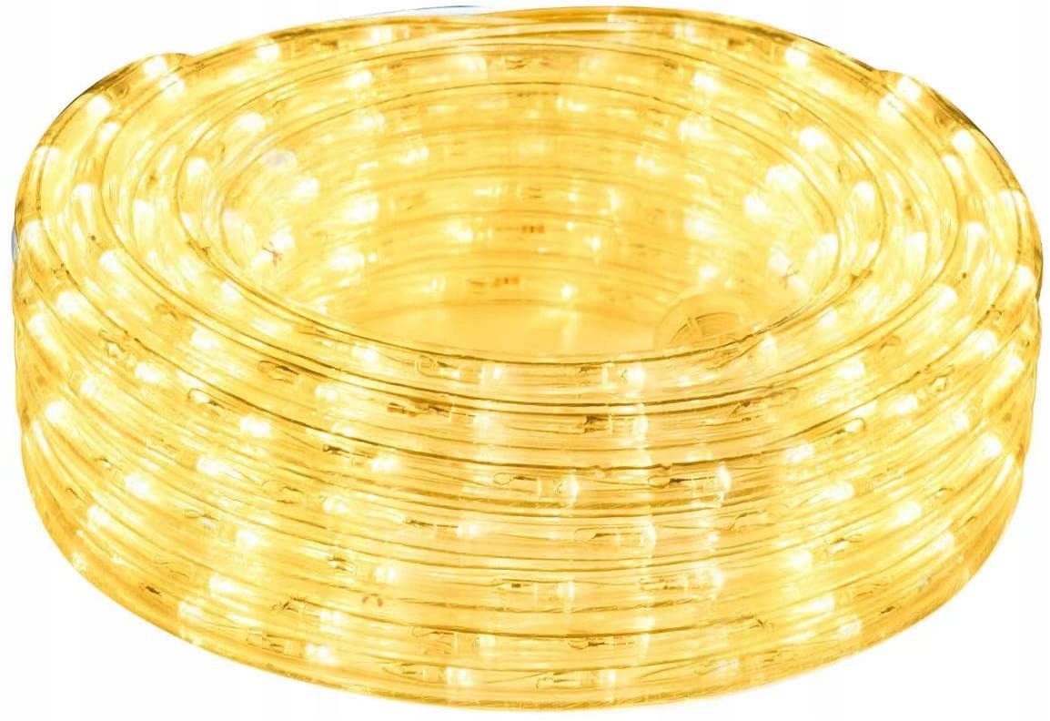 Sznur ozdobny 100 LED z brokatem, złoty – Stwórz magiczną atmosferę w swoim domu