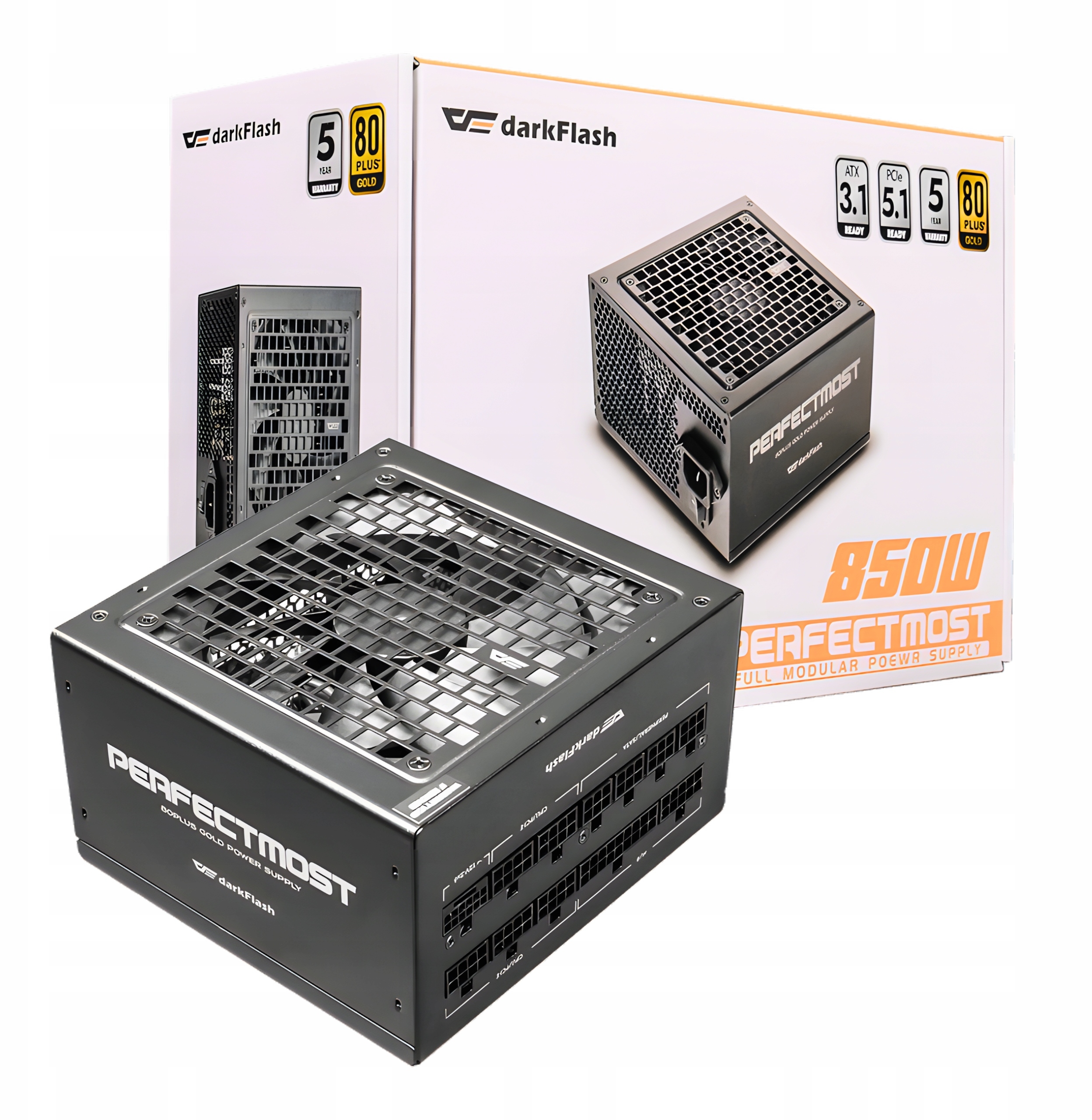 Zasilacz do komputera Darkflash PMT 80 Plus Gold 850W – Wydajność i niezawodność dla graczy