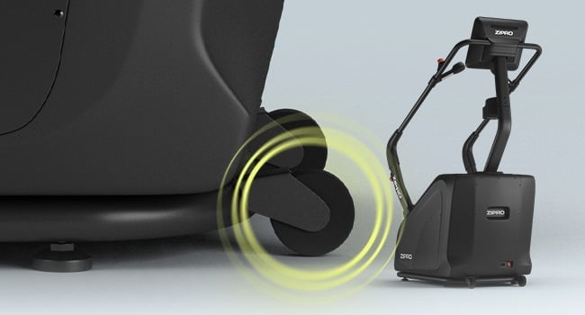 Kółka transportowe ZIPRO Legday – możliwość łatwego przestawiania urządzenia.