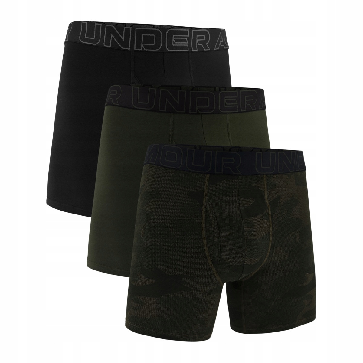 Bokserki męskie UNDER ARMOUR Czarne/Khaki – Komfort i styl na co dzień