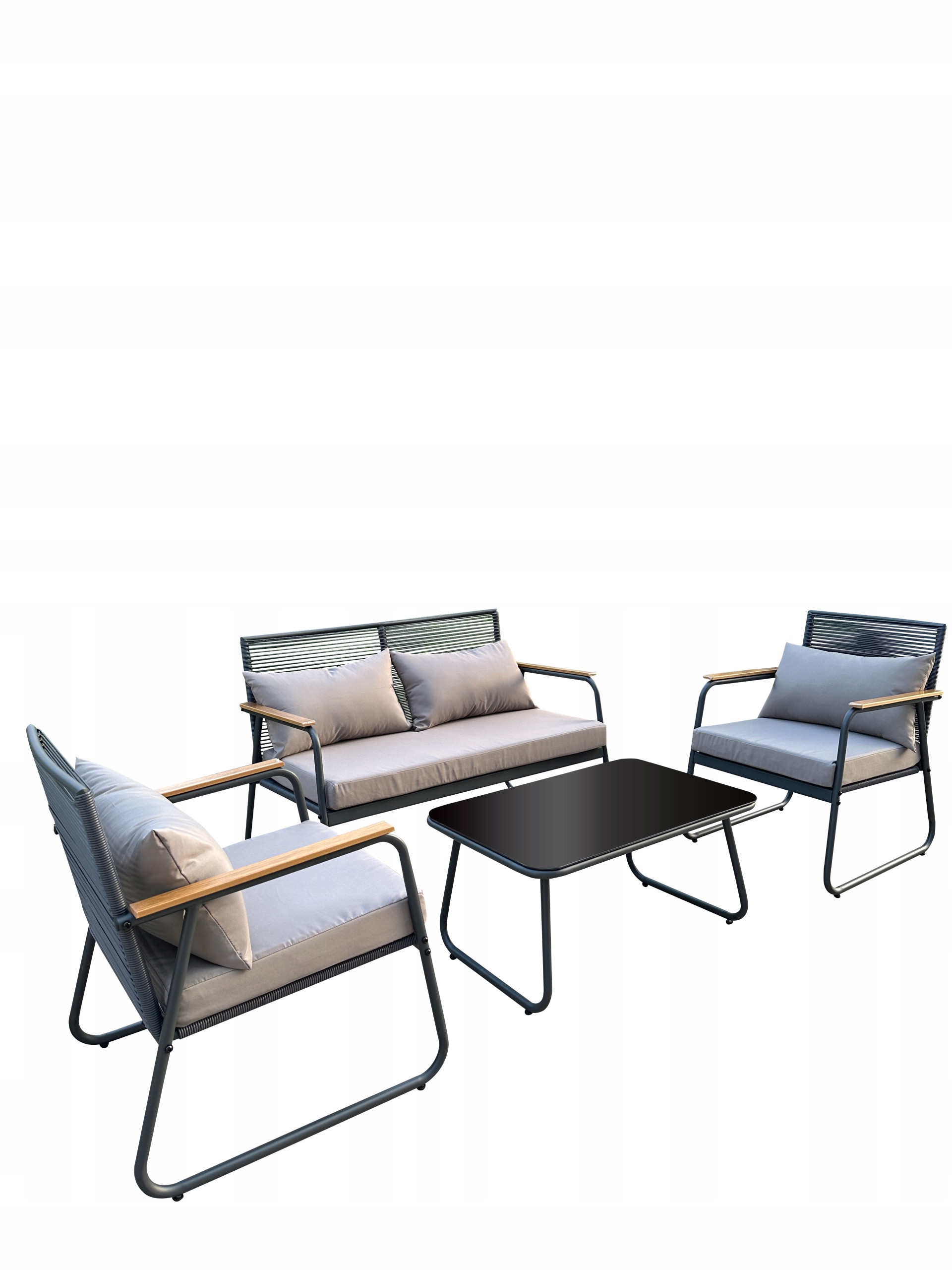 Nowoczesny design i funkcjonalność zestawu mebli ogrodowych