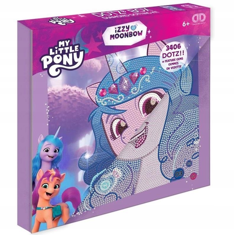 Diamond Dotz Box - Izzy Moonbow – Kreatywna zabawa dla dzieci
