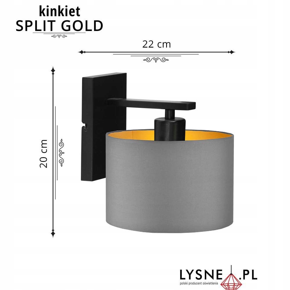 Wymiary kinkietu SPLIT – Idealne dopasowanie do każdego pomieszczenia