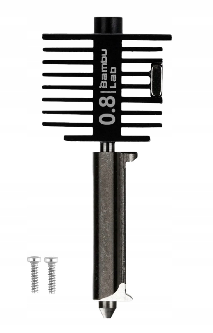 Zawartość opakowania: Hotend z dyszą 0,8 mm