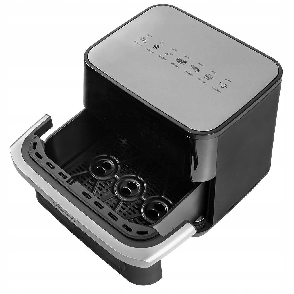 Moc 2000W – Szybkie i równomierne pieczenie bez oleju