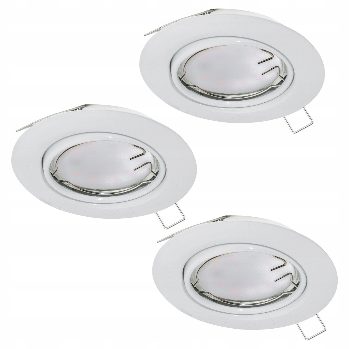 EGLO Plafon lampa oprawa wpuszczana downlight oczko zestaw 3szt Eglo Peneto 3x5W GU10-LED biały 94406 – Stylowe oświetlenie do każdego wnętrza