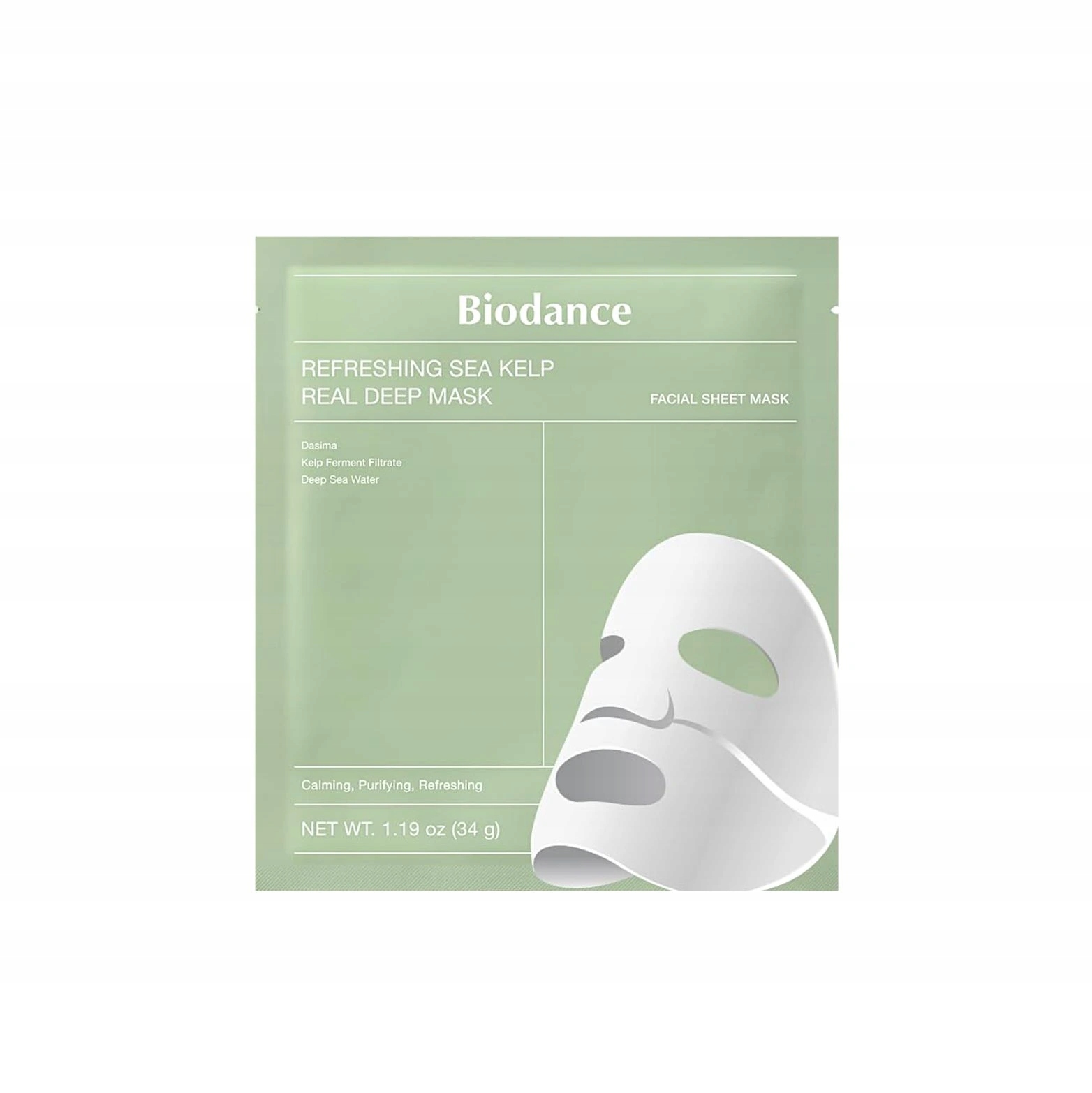 BIODANCE - Refreshing Sea Kelp Real Deep Mask – Kojąco-Nawilżająca Maseczka do Twarzy
