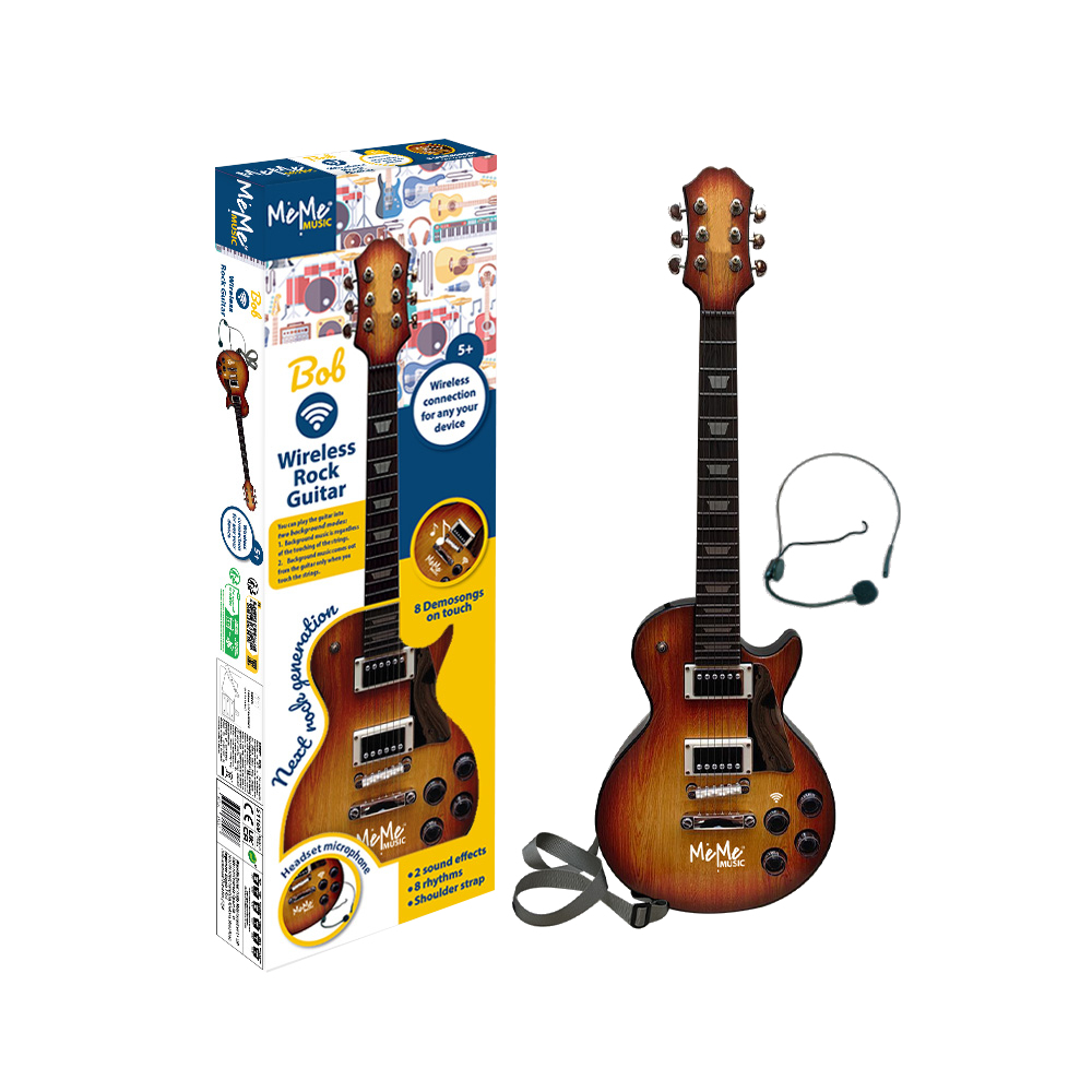 Bezprzewodowa gitara z 6 metalowymi strunami