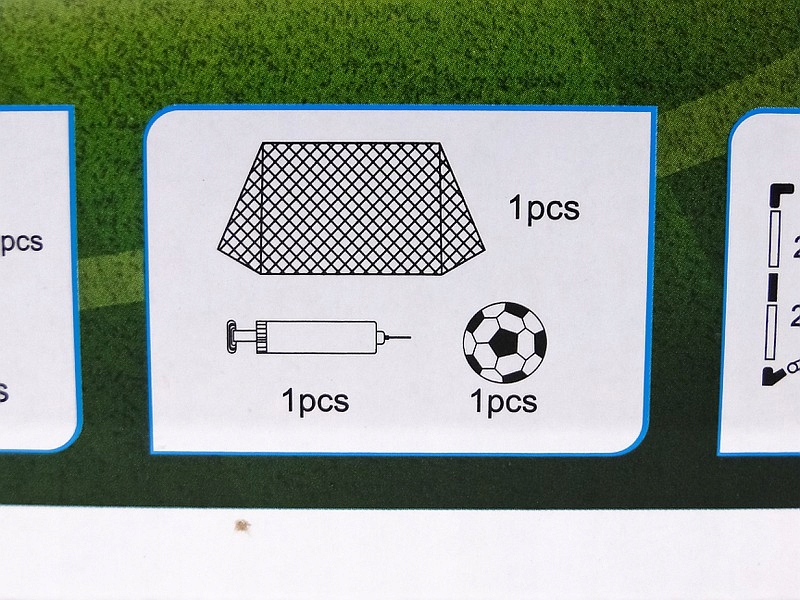 Akcesoria w zestawie – Siatka, piłka i pompka