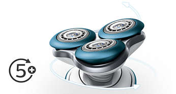 Głowice z łatwością poruszają się w 5 kierunkach, co zapewnia dodatkowy komfort