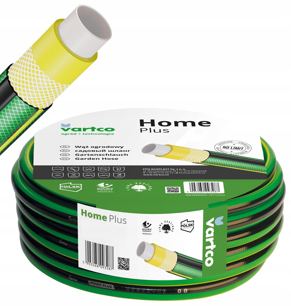 Wąż ogrodowy Vartco Home Plus 3/4