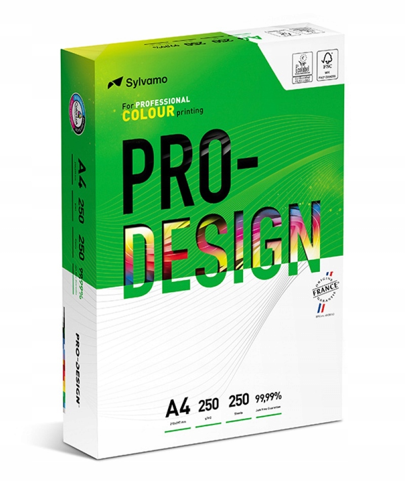 Papier A4/250g satynowany ProDesign – Idealny do kolorowego druku cyfrowego